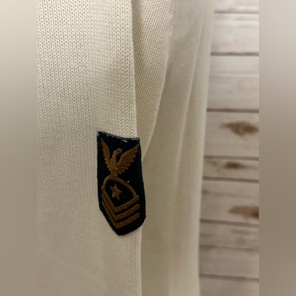 LRL Lauren Jeans Co ivory cotton mock neck sweater - Picture 6 of 7